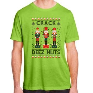 Crack Deez Nuts Funny Ugly Christmas Adult ChromaSoft Performance T-Shirt