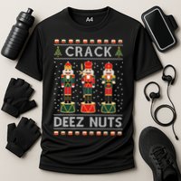 Crack Deez Nuts Funny Ugly Christmas Performance Shirt