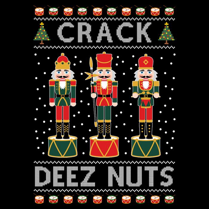 Crack Deez Nuts Funny Ugly Christmas Performance Shirt