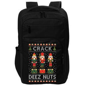 Crack Deez Nuts Funny Ugly Christmas Impact Tech Backpack