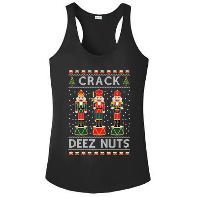 Crack Deez Nuts Funny Ugly Christmas Ladies PosiCharge Competitor Racerback Tank
