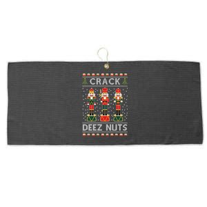 Crack Deez Nuts Funny Ugly Christmas Large Microfiber Waffle Golf Towel