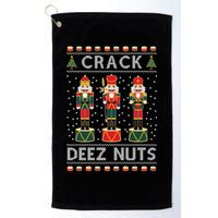 Crack Deez Nuts Funny Ugly Christmas Golf Towel
