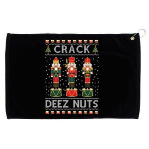 Crack Deez Nuts Funny Ugly Christmas Grommeted Golf Towel