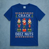 Crack Deez Nuts Funny Ugly Christmas T-Shirt