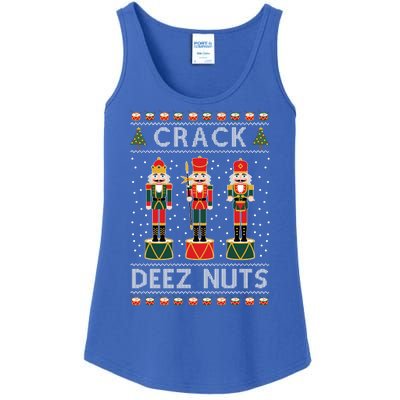 Crack Deez Nuts Funny Ugly Christmas Ladies Essential Tank