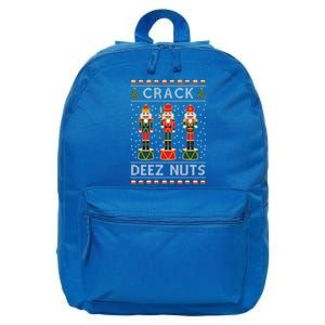 Crack Deez Nuts Funny Ugly Christmas 16 in Basic Backpack