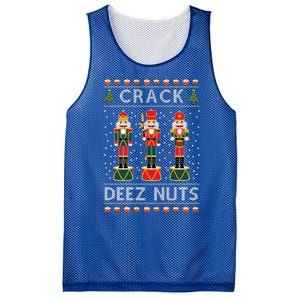 Crack Deez Nuts Funny Ugly Christmas Mesh Reversible Basketball Jersey Tank