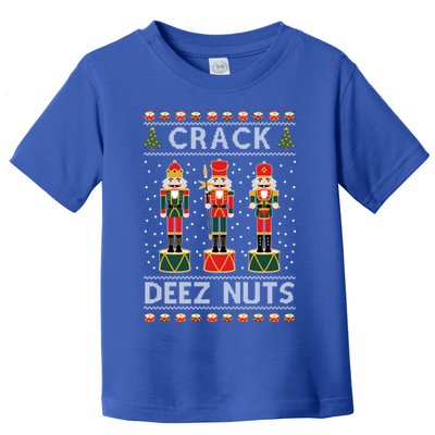 Crack Deez Nuts Funny Ugly Christmas Toddler T-Shirt