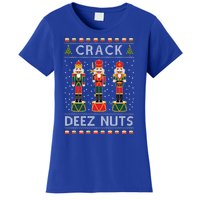 Crack Deez Nuts Funny Ugly Christmas Women's T-Shirt