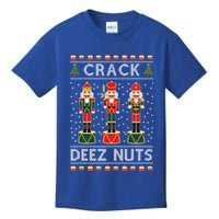 Crack Deez Nuts Funny Ugly Christmas Kids T-Shirt