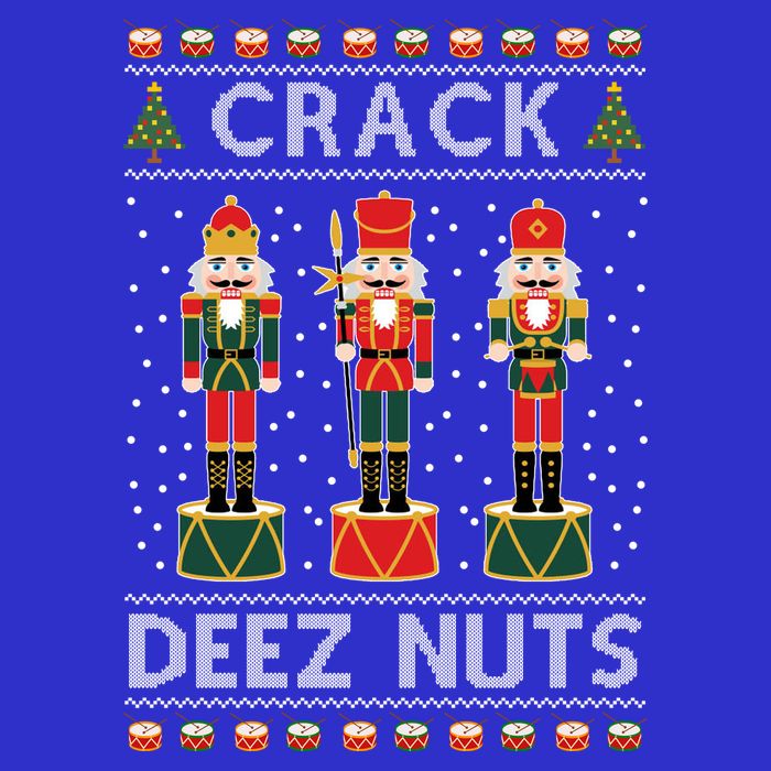 Crack Deez Nuts Funny Ugly Christmas Kids T-Shirt