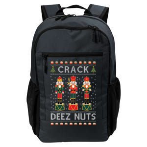 Crack Deez Nuts Funny Ugly Christmas Daily Commute Backpack