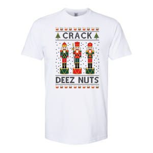 Crack Deez Nuts Funny Ugly Christmas Softstyle CVC T-Shirt