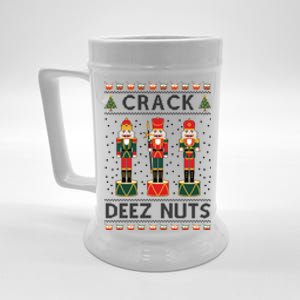 Crack Deez Nuts Funny Ugly Christmas Beer Stein