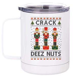 Crack Deez Nuts Funny Ugly Christmas 12 oz Stainless Steel Tumbler Cup