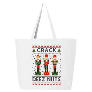 Crack Deez Nuts Funny Ugly Christmas 25L Jumbo Tote