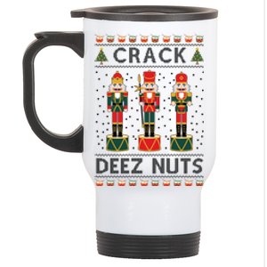 Crack Deez Nuts Funny Ugly Christmas Stainless Steel Travel Mug