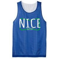 Christmas Design Nice Until Proven Naughty Gift Mesh Reversible Basketball Jersey Tank