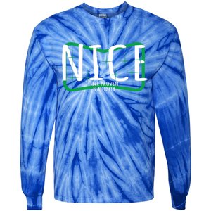 Christmas Design Nice Until Proven Naughty Gift Tie-Dye Long Sleeve Shirt