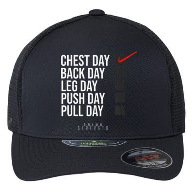 Chest Day Novelty Gym Flexfit Unipanel Trucker Cap