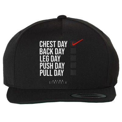 Chest Day Novelty Gym Wool Snapback Cap