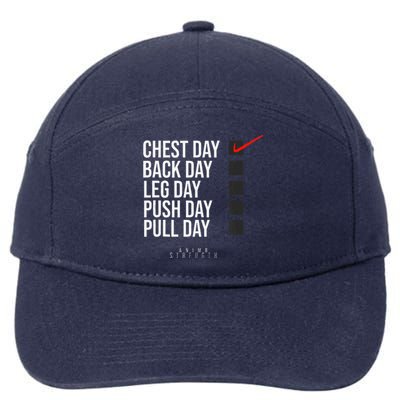 Chest Day Novelty Gym 7-Panel Snapback Hat