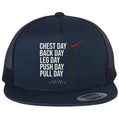 Chest Day Novelty Gym Flat Bill Trucker Hat