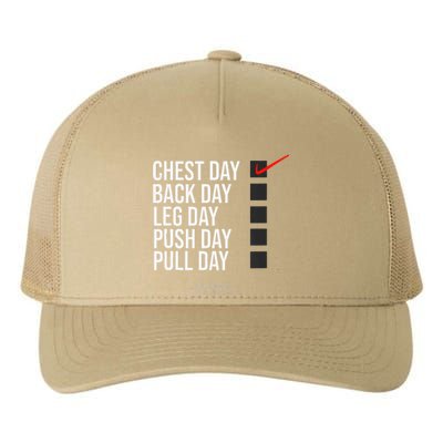 Chest Day Novelty Gym Yupoong Adult 5-Panel Trucker Hat