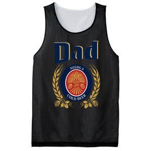 Cute Dad Needs A Cold Beer Drinking Funny Fathers Day 2024 Mesh Reversible Basketball Jersey Tank