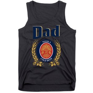 Cute Dad Needs A Cold Beer Drinking Funny Fathers Day 2024 Tank Top