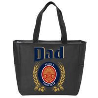 Cute Dad Needs A Cold Beer Drinking Funny Fathers Day 2024 Zip Tote Bag