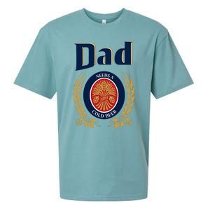 Cute Dad Needs A Cold Beer Drinking Funny Fathers Day 2024 Sueded Cloud Jersey T-Shirt