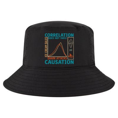 Correlation Does Not Imply Causation Shark Attacks Ice Cream Gift Cool Comfort Performance Bucket Hat