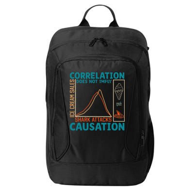 Correlation Does Not Imply Causation Shark Attacks Ice Cream Gift City Backpack
