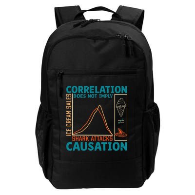 Correlation Does Not Imply Causation Shark Attacks Ice Cream Gift Daily Commute Backpack