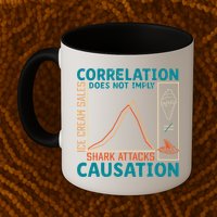Correlation Does Not Imply Causation Shark Attacks Ice Cream Gift Mug