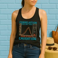 Correlation Does Not Imply Causation Shark Attacks Ice Cream Gift Womens Tank Top