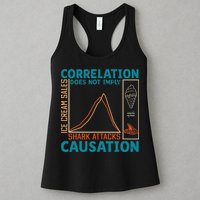 Correlation Does Not Imply Causation Shark Attacks Ice Cream Gift Womens Tank Top