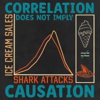 Correlation Does Not Imply Causation Shark Attacks Ice Cream Gift Hat