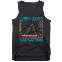 Correlation Does Not Imply Causation Shark Attacks Ice Cream Gift Tank Top