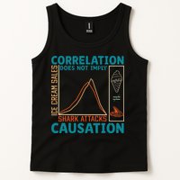 Correlation Does Not Imply Causation Shark Attacks Ice Cream Gift Tank Top