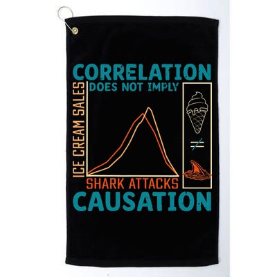 Correlation Does Not Imply Causation Shark Attacks Ice Cream Gift Golf Towel