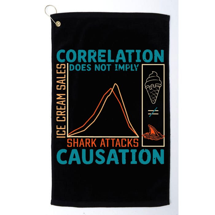 Correlation Does Not Imply Causation Shark Attacks Ice Cream Gift Golf Towel