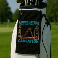 Correlation Does Not Imply Causation Shark Attacks Ice Cream Gift Golf Towel