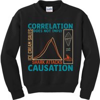 Correlation Does Not Imply Causation Shark Attacks Ice Cream Gift Kids Sweatshirt