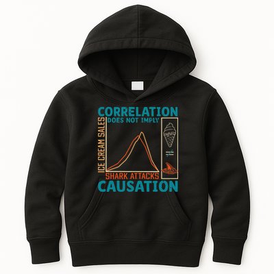 Correlation Does Not Imply Causation Shark Attacks Ice Cream Gift Kids Hoodie