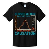 Correlation Does Not Imply Causation Shark Attacks Ice Cream Gift Kids T-Shirt