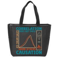Correlation Does Not Imply Causation Shark Attacks Ice Cream Gift Zip Tote Bag