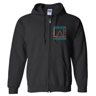 Correlation Does Not Imply Causation Shark Attacks Ice Cream Gift Full Zip Hoodie